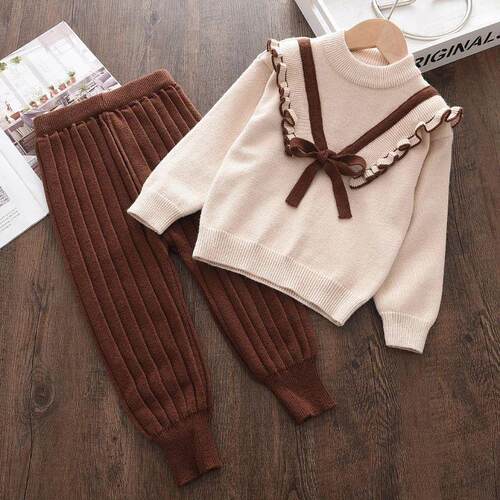 Bear Leader Baby Girls Sweater Clothing Sets 2023 Newest Win