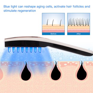 Vibrating CkeyiN Head Comb Massage Phototherapy LED