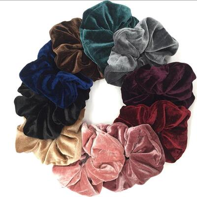 10/6 Accessories Scrunchies Hair Scrunchy Women Velvet Solid