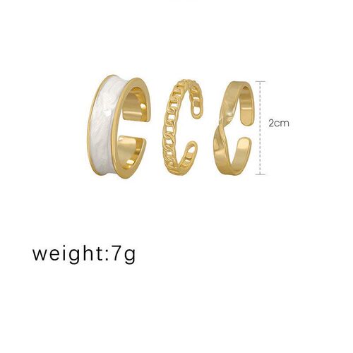Plated ThreePiece Rings for Women Personalized Ins Trend Col
