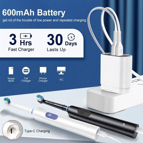 Electric Rotating Toothbrush Deep Clean Whitening Teeth for