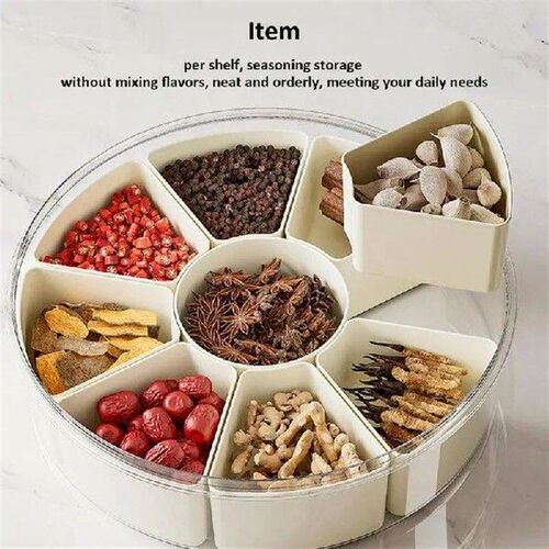 8 Grids Seasoning Storage Box  Divided Serving Tray with