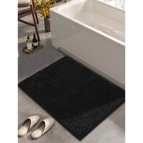 Chenille bathroom carpet, non slip bath mat, soft and comfor