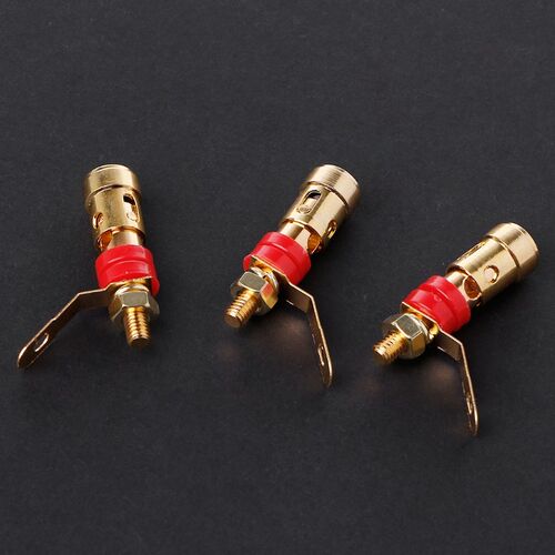 10PCS Brass Speaker Binding Post Spring Loaded Press Subwoof