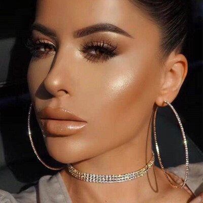 2020 new fashion exaggerated style shiny crystal Rhine women