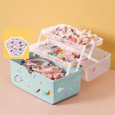 1 Set Storage Case Stable Transparent Lid Desktop Storage