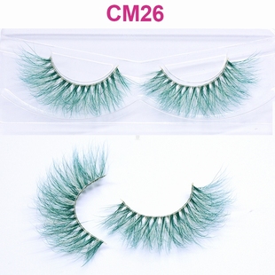 3D Fake Colored Eyelashes Natural Dramtic Red Green Yellow