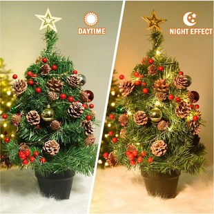 Christmas Garland String Lights LED Pine Cone Decorations
