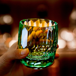 星光璀璨 5级水晶杯威士忌酒杯K9手工高档江户切子洋酒杯礼盒装