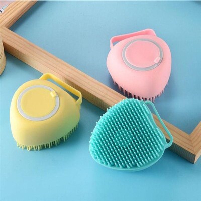 Soft Silicone Dog Brush Pet Shampoo Massager Bath Brush Bath