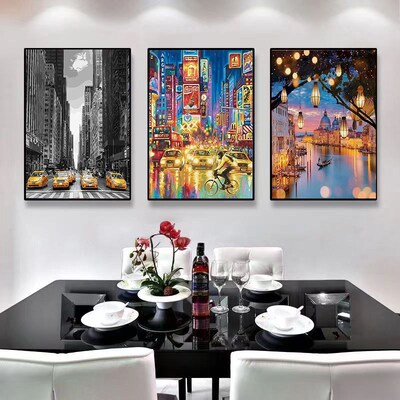 City Painting By Numbers For Adults DIY Kits HandPainted On