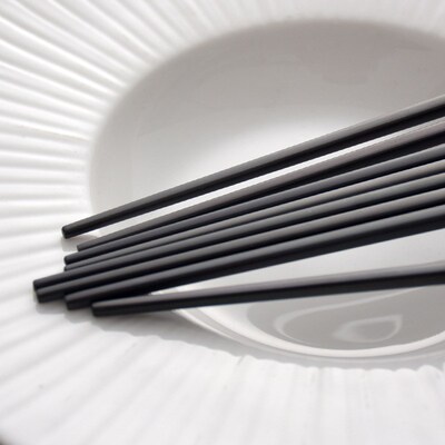 304 stainless steel black English metal chopsticks