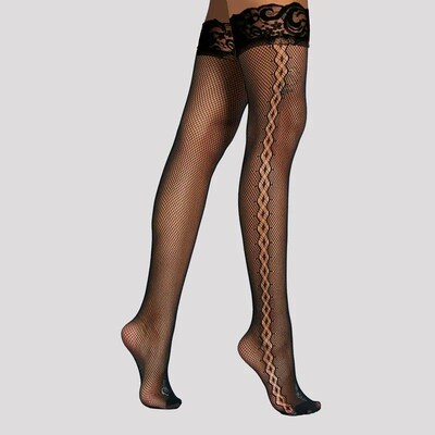 Thigh High Stockings Jacquard Tights Lingerie Fishnet Stocki