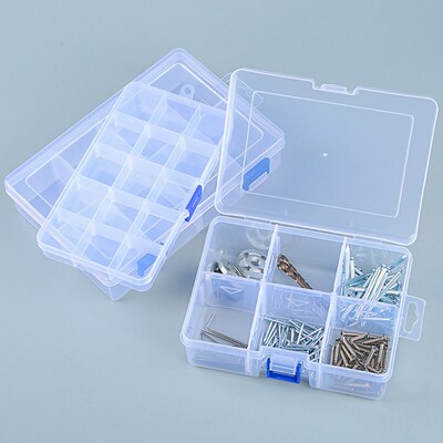 Plastic Storage Box Detachable Divider Organizer Tool Compon