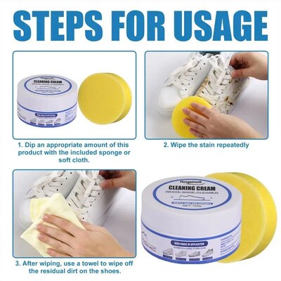 white shoe cleaning cream Shoe Stain Removal Cleaner With Cl