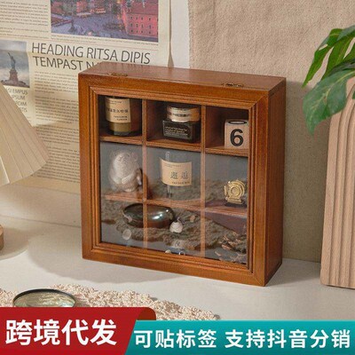 new 1pcs wood tea storae box12 equally divided compamen