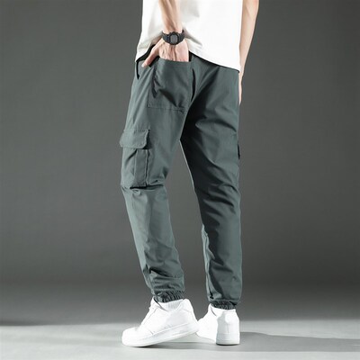 Mid Waist Stylish Drawstring Design Men Trouser Polyester Ov