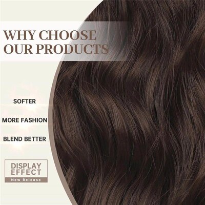 22 Inch Invisible Wire Hair Extensions 4 Clips In Natural Sy