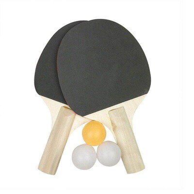 2 pcs Table Tennis Racket Set with 3 ball Play Ping Pong Pad