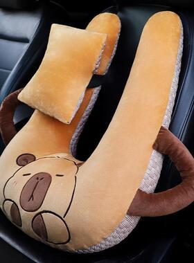 儿童车用安全带防勒脖抱枕车U枕载睡觉神器坐车上后排大人护颈枕