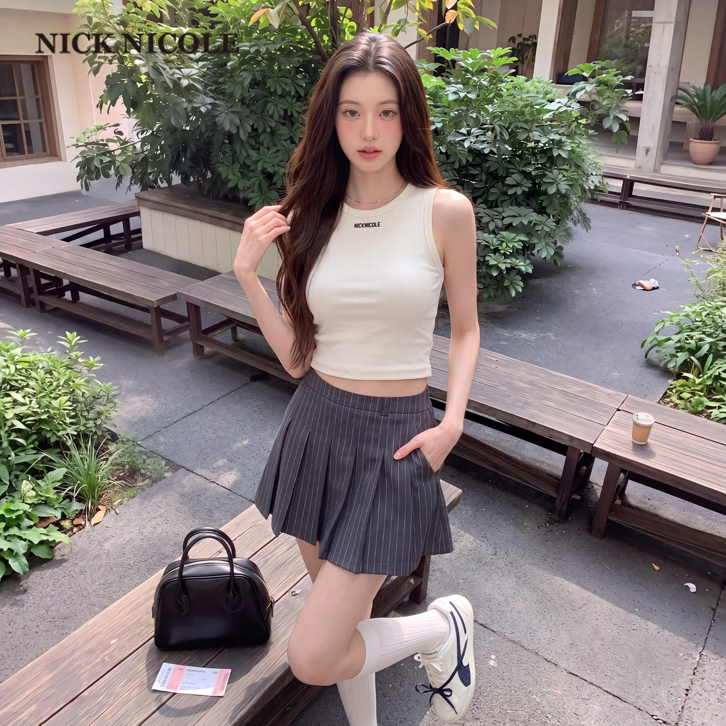 麻灰小背心夏季T恤无袖