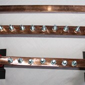 定制紫铜汇流排3x30x300机房接地机柜机架式 铜排等电位连接母排