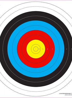 射箭靶纸比赛训练用122全环80半环三联复合传统反曲铜板标准靶纸