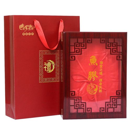 新款鱼胶礼盒雕花窗油漆木盒高档花胶礼品盒250克500g鱼胶包装盒