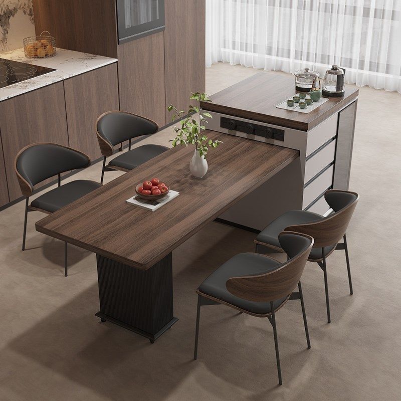 岛台餐桌一体可伸缩家用大户型意式极简岩板茶盘烧水高端餐中岛台,住宅家具,岛台餐桌,淘宝优惠券,粉丝福利购,淘宝优惠卷