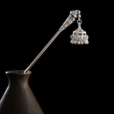 Vintage Silver Color Indian Bells Hairpin For Women Ethnic P