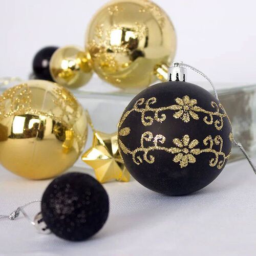44Pcs 3/6CM Christmas Ball Christmas Tree Decoration Ornamen