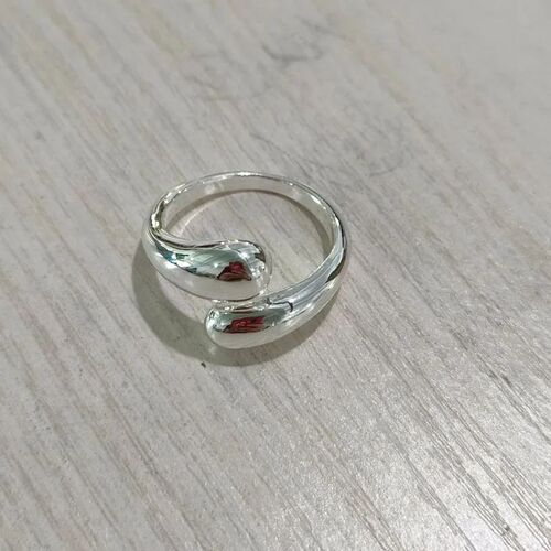 Stainless Steel Smooth Double Ball Beads Rings For Women 202