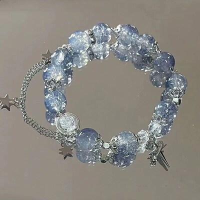 New Simple Beads Crystal Bracelet for Women Girls Korean Ins