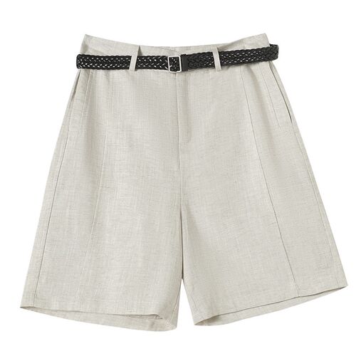 Japanese Retro Linen Suit Shorts For Women Thin Casual Five-