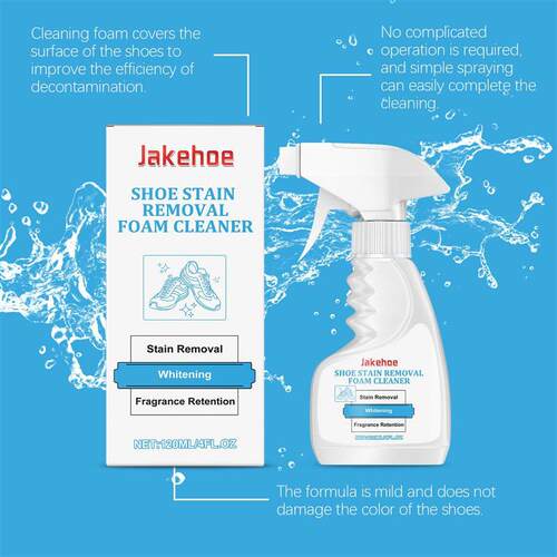 JAKEHOE Shoe Stain Remover Foam Cleaner - Gentle Cleaning fo