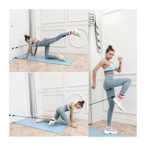 Gym Ankle Straps Double D-Ring Neoprene Padded Cuffs Ankle W