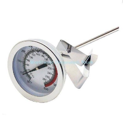 Q39B Thermometer for Cooking Read Long Stem Stainless Steel