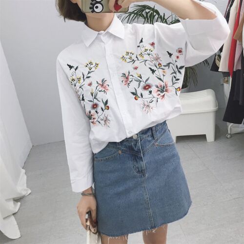Preppy Style Tops Womens Blouse 2021 Loose Tunic Fashion Wh