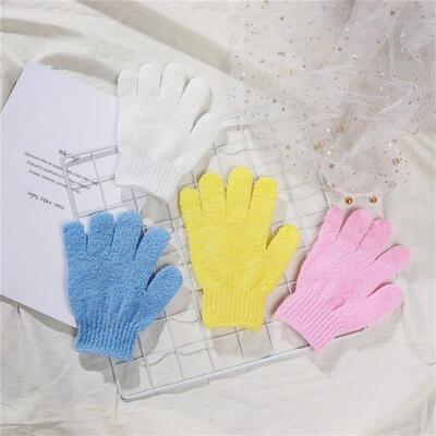 1pc Body Scrub SPA Foam Glove Peeling Exfoliating Bast Wisp