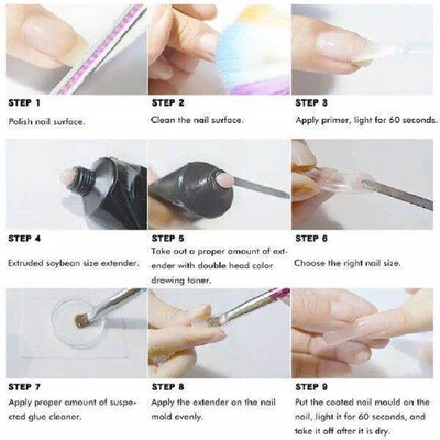 Nail Extension Gel Set Polish Kit Manicure Tools Beginners