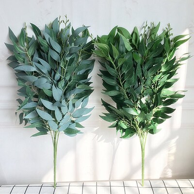 Artificial willow bouquet fake leaves for Home Christmas wed