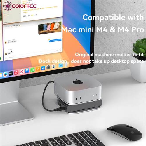 Mac mini Desktop Stand for Mac Mini M4 /M4 Pro 2024 Heat Dis