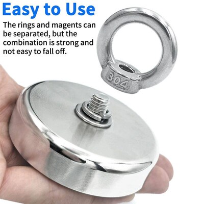 D16~D42mm Super Strong Neodymium Fishing Hook N52 Heavy Duty