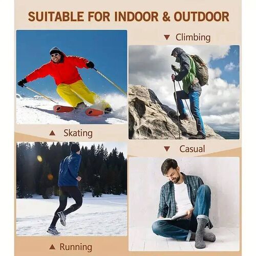 3 Pairs Winter Warm Thick Towel bottom Man Socks Wool Male S
