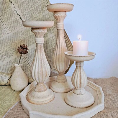 Unfinished Candle Holder Candlestick for Home Decor Wedding
