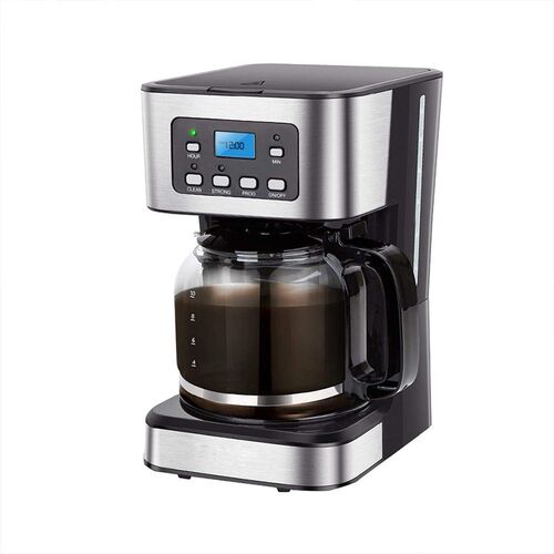 12-Cup English Digital Coffee Maker Machine Keep Warm timing