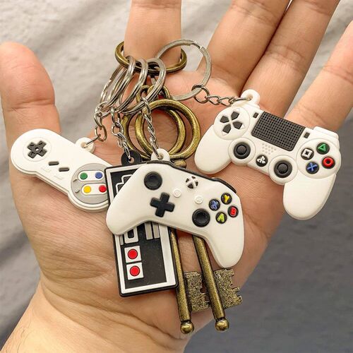 1PCS PVC new keychains Individual game machine key ring mini