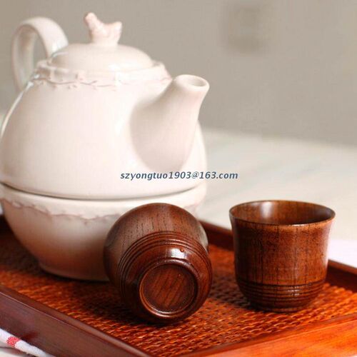 Small Traditional Handmade Natural Solid Wood Wine Cup Woode