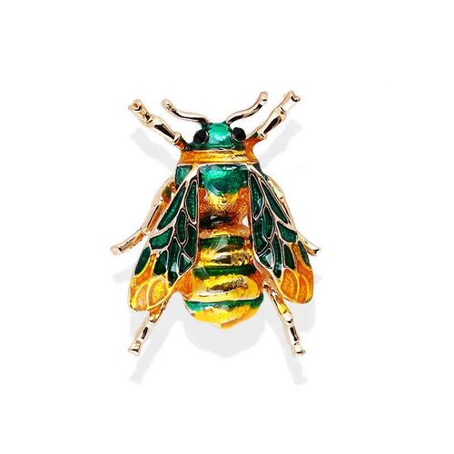 Vintage Bee Insect Brooches Colorful Enamel Rhinestone Anima