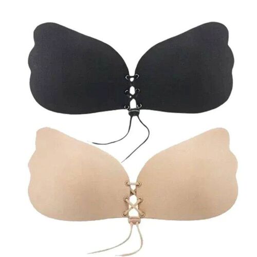 Women Seamless Self Adhesive Fly Bra Strapless Push Up Bra W
